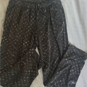 lululemon athletica Black Patterned Track Pants